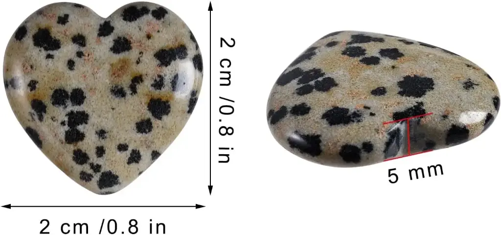 Mini Polished Dalmatian Jasper Heart