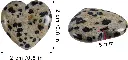 Mini Polished Dalmatian Jasper Heart